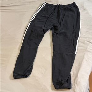 Adidas Black Joggers with Drawstring Waist